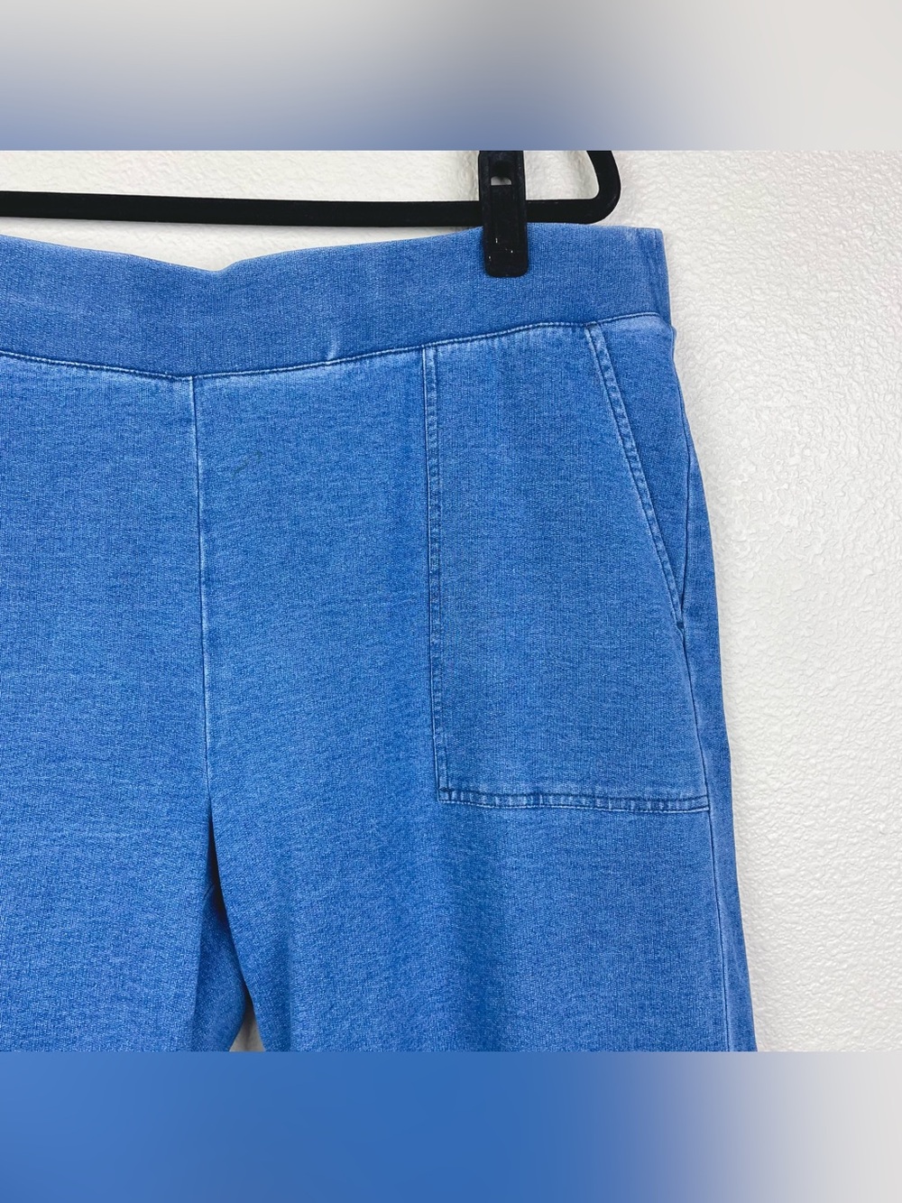 J.Jill Women's XL PureJill Indigo Cotton Pull On Capri Pants Pockets Casual - Picture 7 of 16